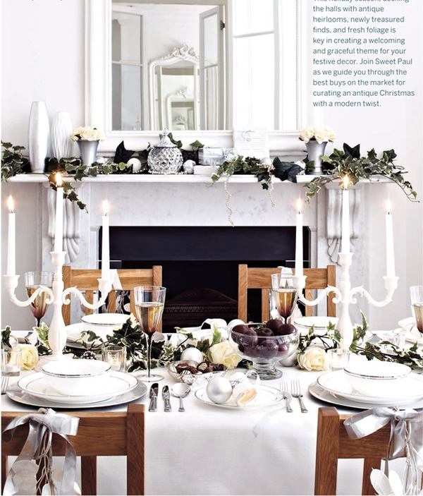 white table christmas