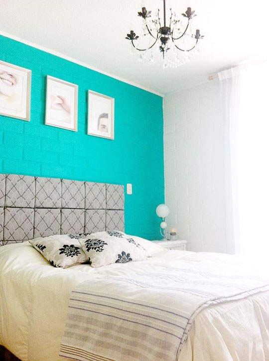 dormitorio turquesa