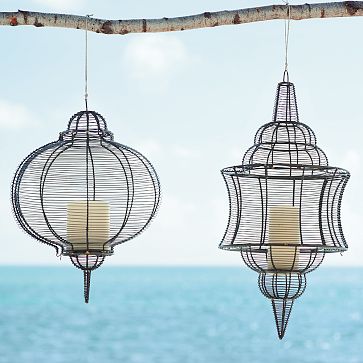 west elm wire lanterns