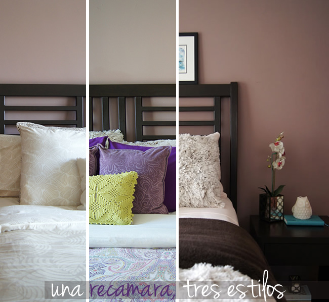 una recamara tres estilos