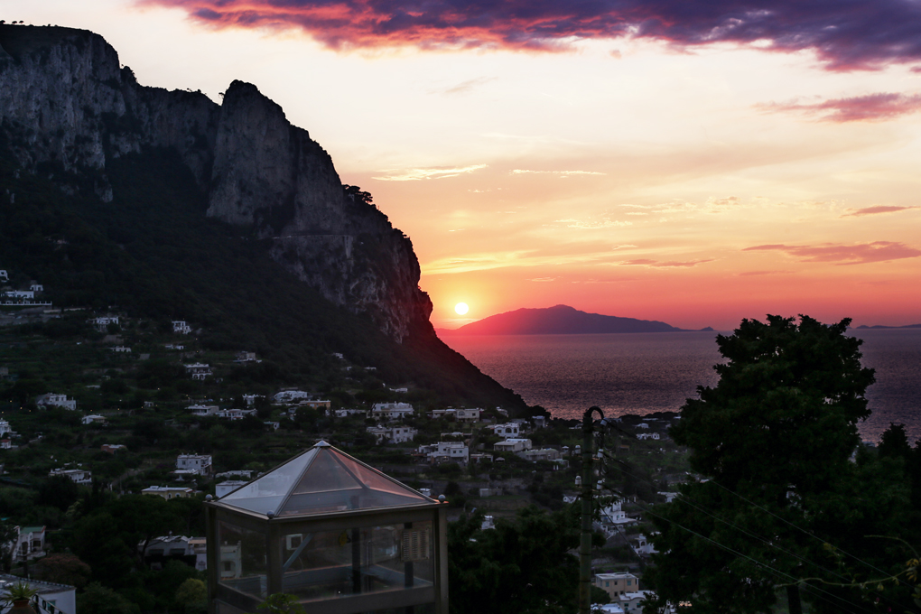 black and copper sunset