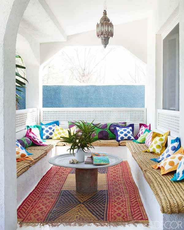 Terraza estilo marroquí con color y textura | Casa Haus