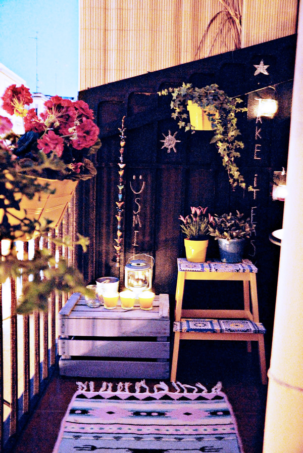 Balcón negro y color / Black and multicolor balcony