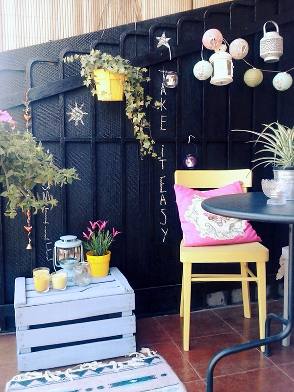 Balcón negro y color / Black and multicolor balcony