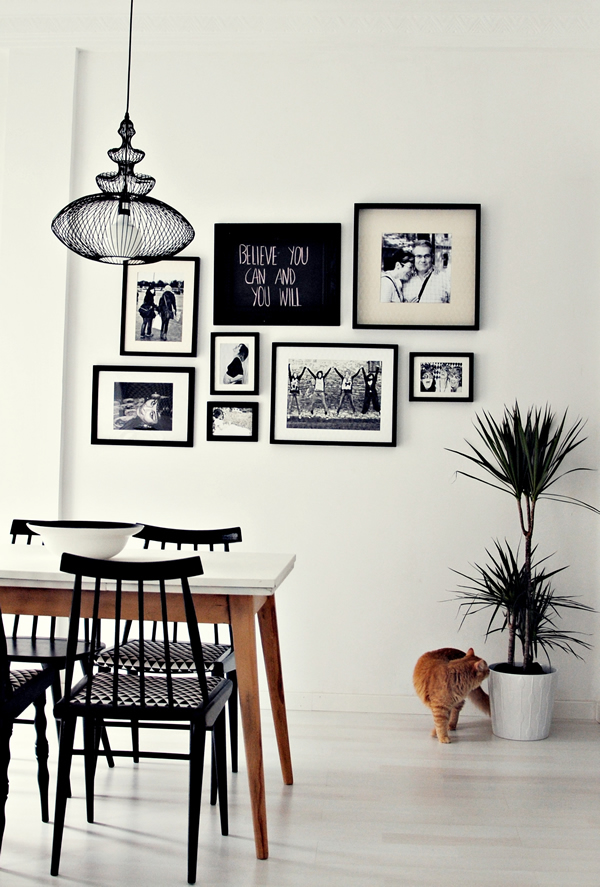 Comedor blanco y negro / Black and white dining room / Casa Haus