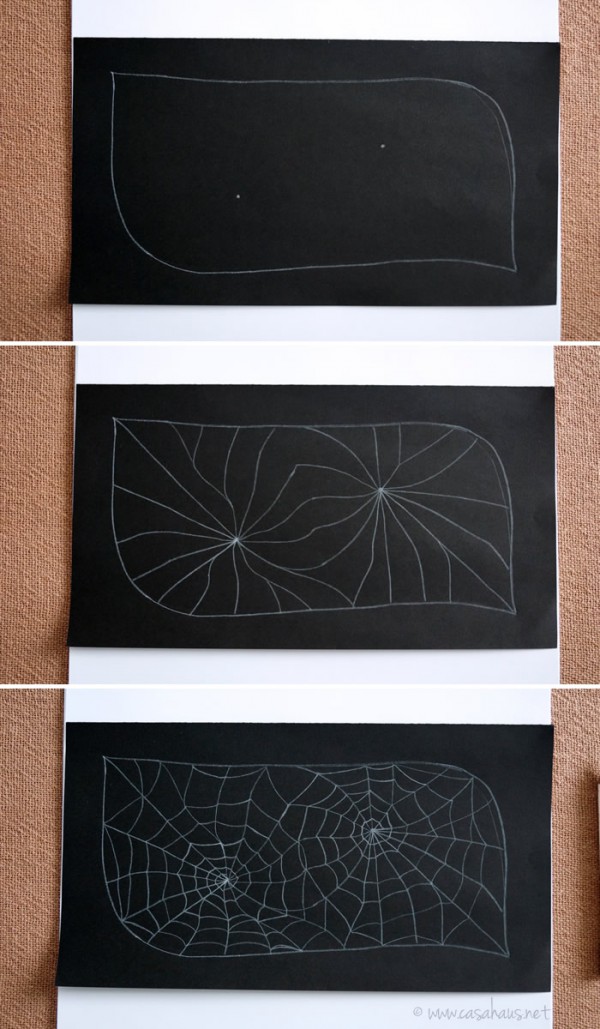 How to draw a spiderweb // Cómo dibujar una telaraña // Casa Haus