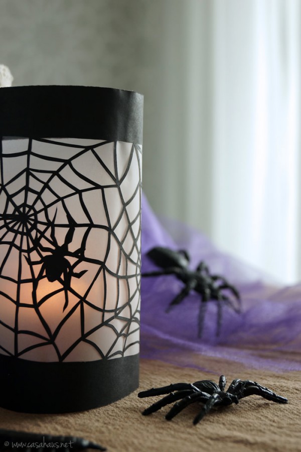 DIY paper lanterns for Halloween // Portavelas de papel para Halloween y Día de Muertos // Casa Haus