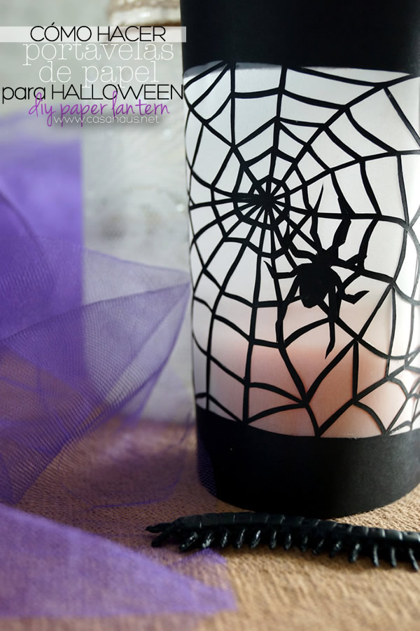 DIY paper lanterns for Halloween // Portavelas de papel para Halloween y Día de Muertos // Casa Haus