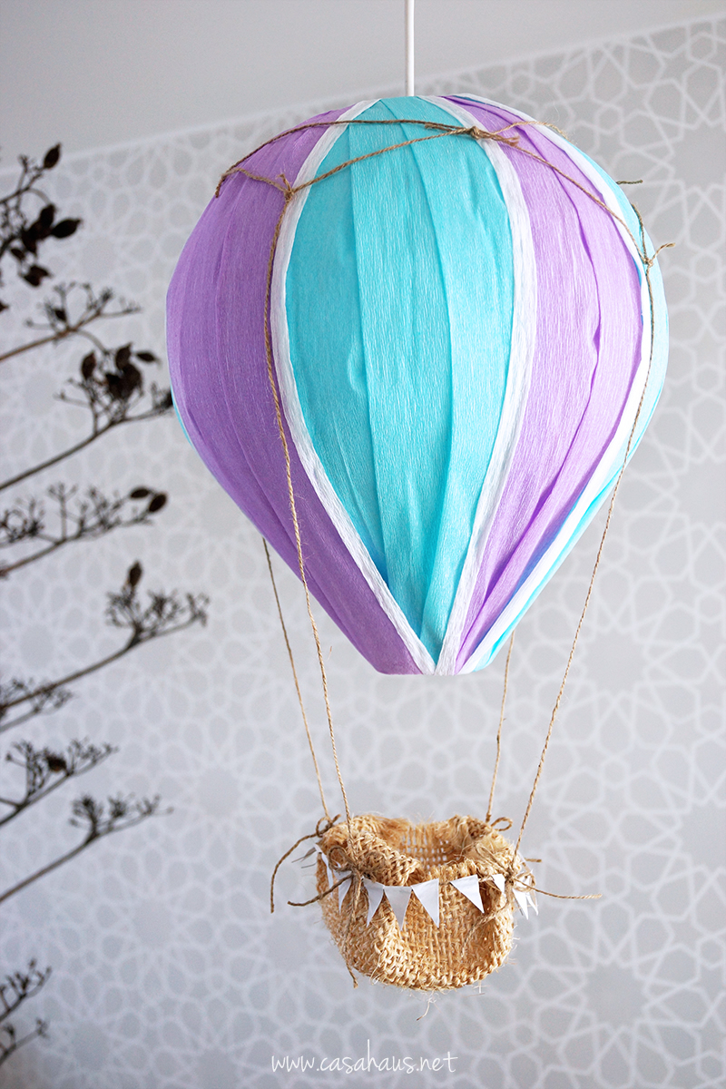 Super cute DIY hot air balloon / Globo aerostático súper lindo