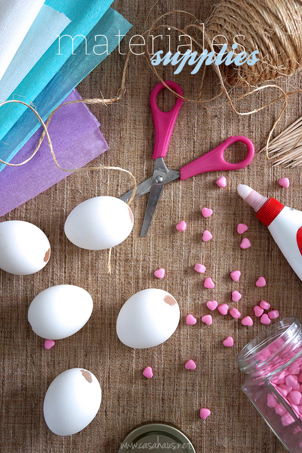 DIY Piñata Easter Eggs, cute and easy! // Huevos Piñata para Pascua, ¡fáciles y bonitos! // casahaus.net