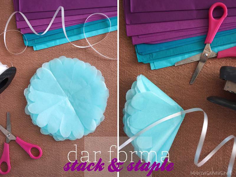 DIY tissue paper topper flower // Flores de papel // casahaus.net
