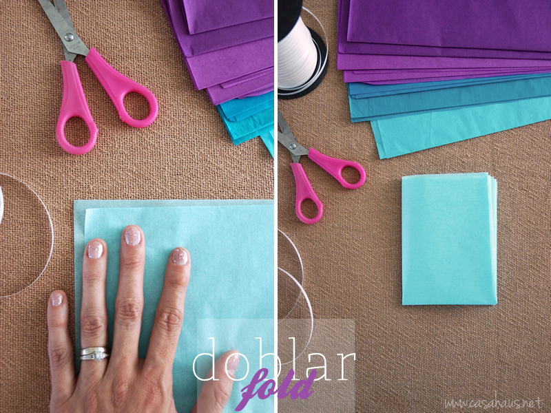DIY tissue paper topper flower // Flores de papel // casahaus.net