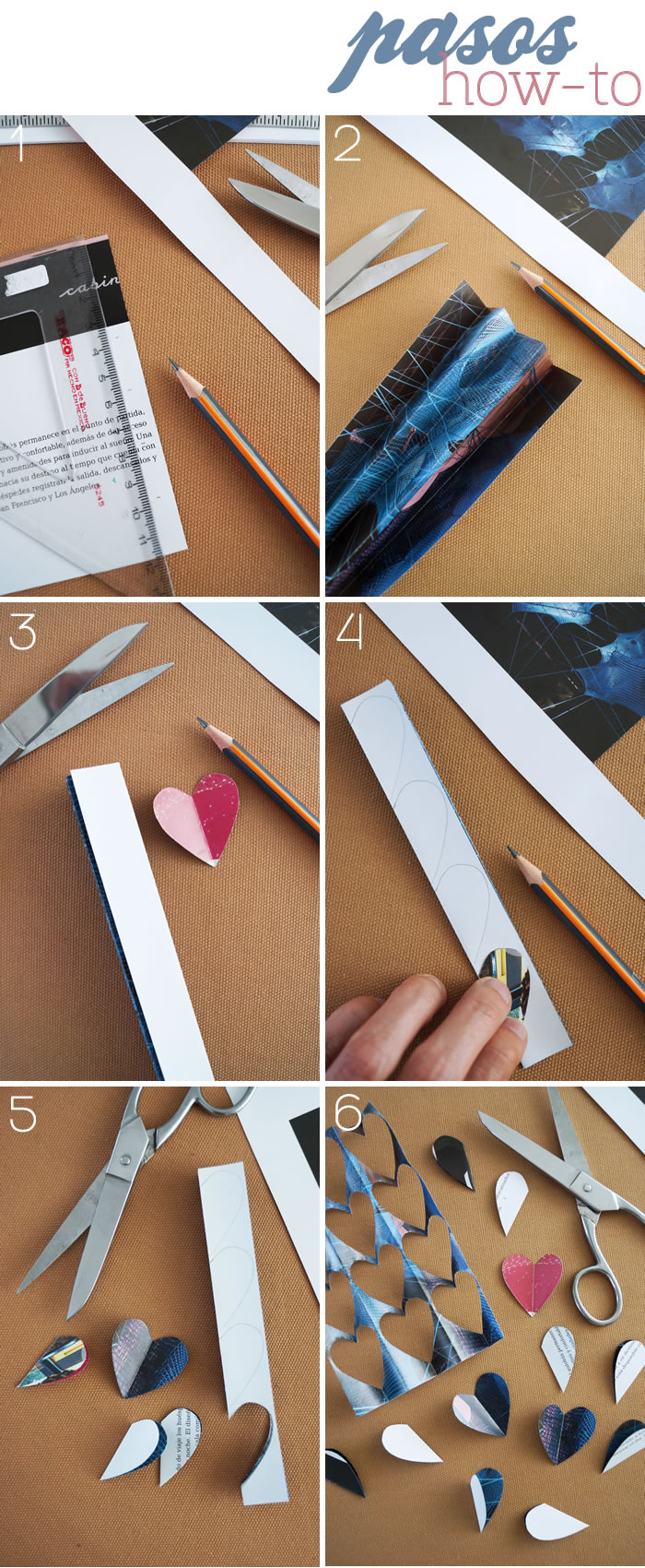 DIY Valentine's Gift Art / Lindo y moderno cuadro de corazones para San Valentín - Casa Haus Deco