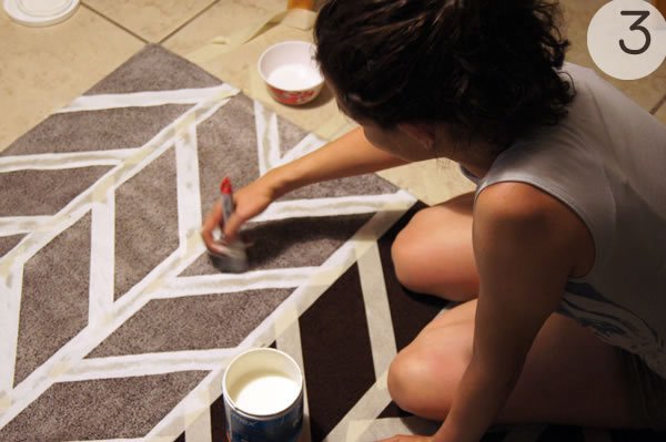 Painted Rug Tutorial – Cómo pintar un tapete